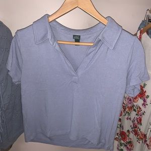 lilac cropped purple tee